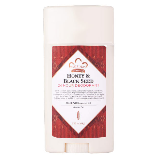 Honey & Black Seed 24 Hour Deodorant, 2.25 oz, Nubian Heritage