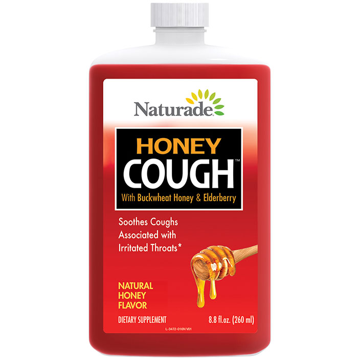 Honey Cough Syrup with Buckwheat Honey & Elderberry, Value Size, 8.8 oz, Naturade