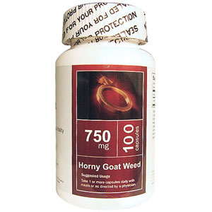 Horny Goat Weed 750 mg, 100 Capsules, All Nature