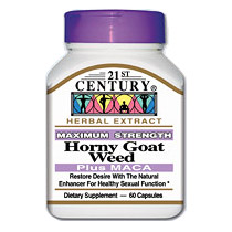 Horny Goat Weed Plus Maca 60 Capsules, 21st Century Health Care