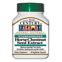 21st Century HealthCare Horse Chestnut Seed Extract 60 Vegetarian Capsules, 21st Century Health Care