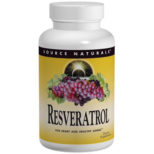 Resveratrol 40 mg Tabs, 8% Standardized Extract, 30 Tablets, Source Naturals