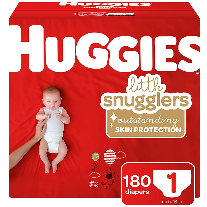 Huggies Little Snugglers Diapers, Size 1 (Up to 14 lb), 216 ct