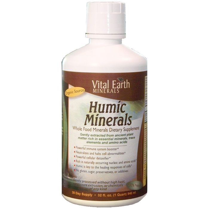 Humic Minerals Liquid, Whole Food Minerals, 32 oz, Vital Earth Minerals