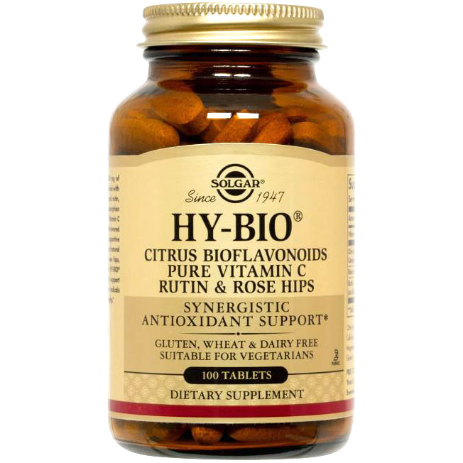 Hy-Bio, Citrus Bioflavonoids, Vitamin C, Rutin & Rose Hips, 250 Tablets, Solgar