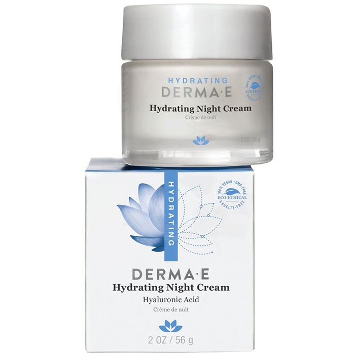 Derma E Hydrating Night Cream with Hyaluronic Acid, 2 oz