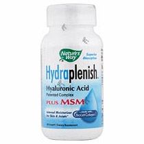 Hydraplenish Hyaluronic Acid with MSM 30 vegicaps from Natures Way