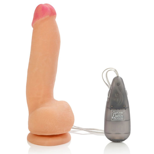 Max Vibrating Cock & Balls Life-Like Dong, Realistic Vibrator, California Exotic Novelties