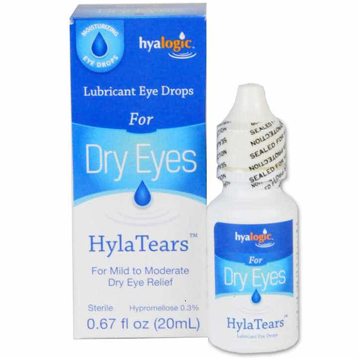 HylaTears Lubricant Eye Drops for Dry Eyes, 0.67 oz, Hyalogic