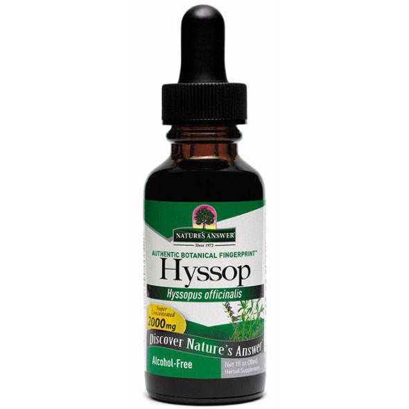 Hyssop Herb Alcohol Free Extract Liquid 1 oz from Natures Answer