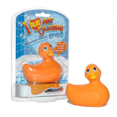 Big Teaze Toys I Rub My Duckie Travel - Orange, Waterproof Personal Massager, Big Teaze Toys