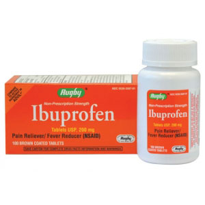 Ibuprofen 200 mg Brown, 100 Tablets, Watson Rugby