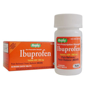 Ibuprofen 200 mg Brown, 50 Tablets, Watson Rugby