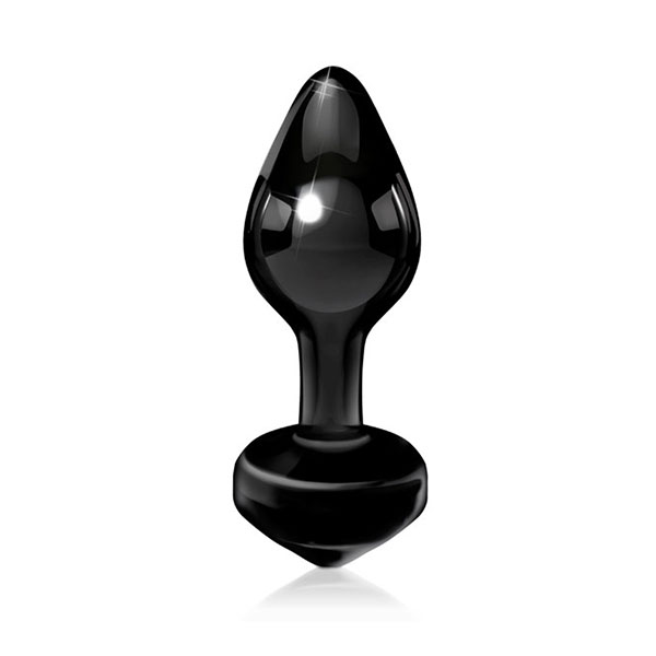 Icicles Hand Blown Glass Massager No. 44, Anal Plug, Black, Pipedream Products