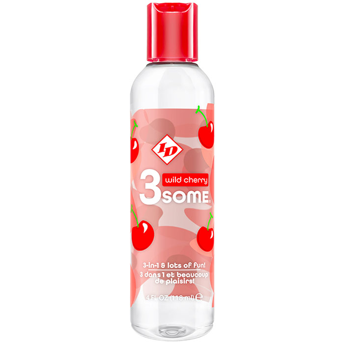 ID 3some 3-in-1 Lubricant, Wild Cherry, 4 oz, ID Lubricants