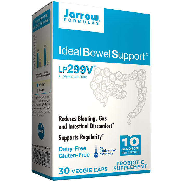 Ideal Bowel Support 299v, 30 Vegetarian Capsules, Jarrow Formulas