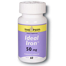 Ideal Iron 50mg 60 tabs, Thompson Nutritional Products