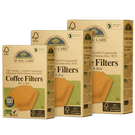 If You Care Coffee Filters - Cone, No. 4 Size, 100 Filters x 3 Box