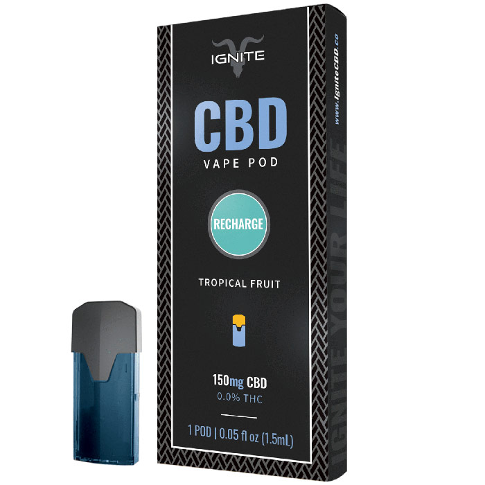 Ignite CBD Vape Pod, Recharge, Tropical Fruit, 1 pc
