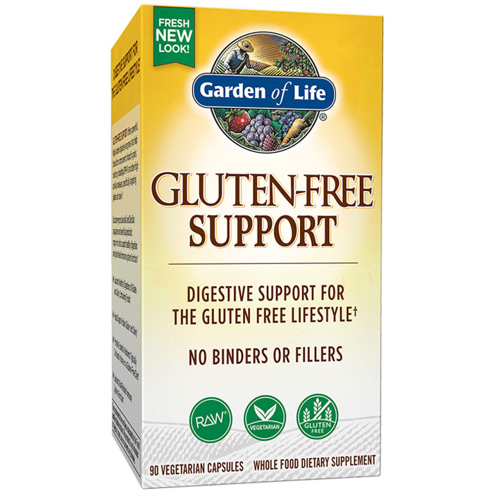 Gluten Free Support, 90 Vegetarian Capsules, Garden of Life