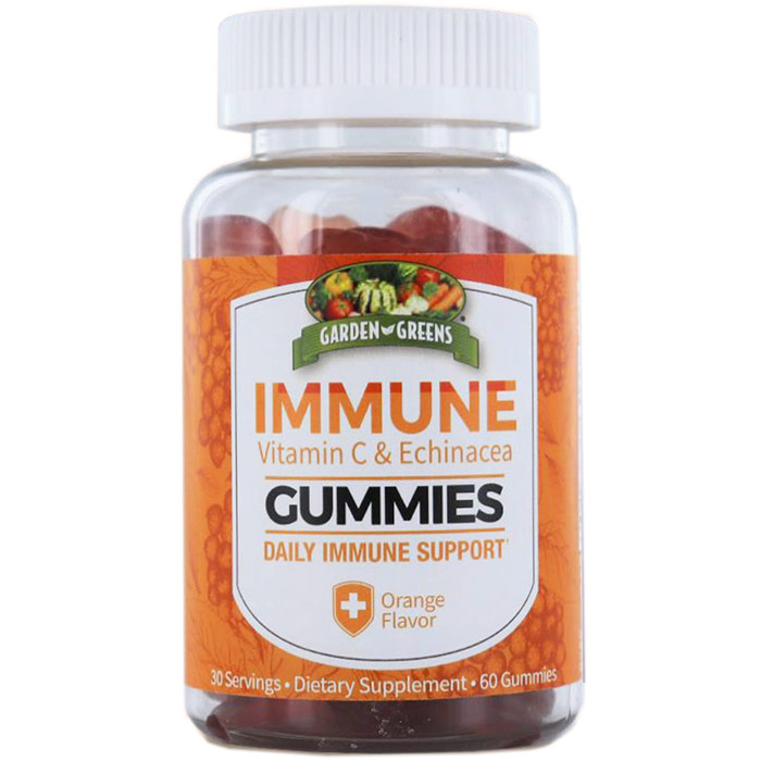 Immune Gummies with Vitamin C & Rose Hips, 60 Gummies, Garden Greens