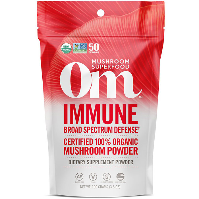 Immune Mushroom Superfood Powder, 100 g, Om Organic Mushroom Nutrition