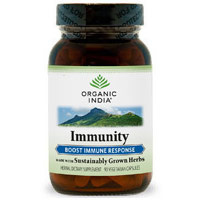 Organic India Immunity Formula, Boost Immune Response, 90 Vegetarian Capsules, Organic India