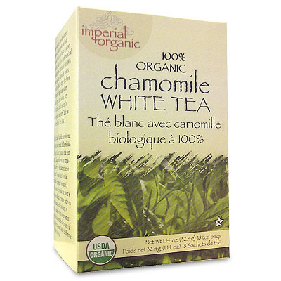 Imperial Organic Chamomile White Tea, 18 Tea Bags, Uncle Lees Tea