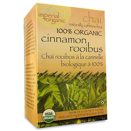 Imperial Organic Cinnamon Rooibus Chai Tea, 18 Tea Bags, Uncle Lees Tea