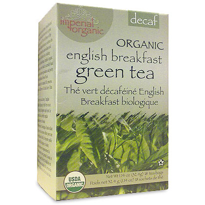 Imperial Organic Decaf English Breakfast Green Tea, 18 Tea Bags, Uncle Lees Tea