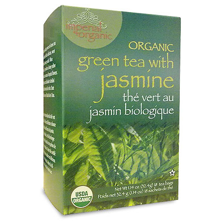 Imperial Organic Green Tea with Jasmine, 18 Tea Bags, Uncle Lees Tea