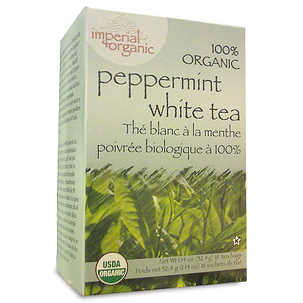 Uncle Lee's Tea Imperial Organic Peppermint White Tea, 18 Tea Bags, Uncle Lee's Tea