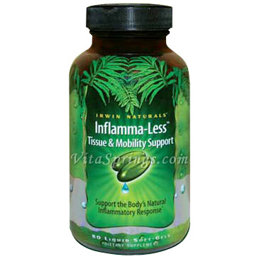 Inflamma-Less Tissue & Mobility Support, 80 Liquid Soft-Gels, Irwin Naturals