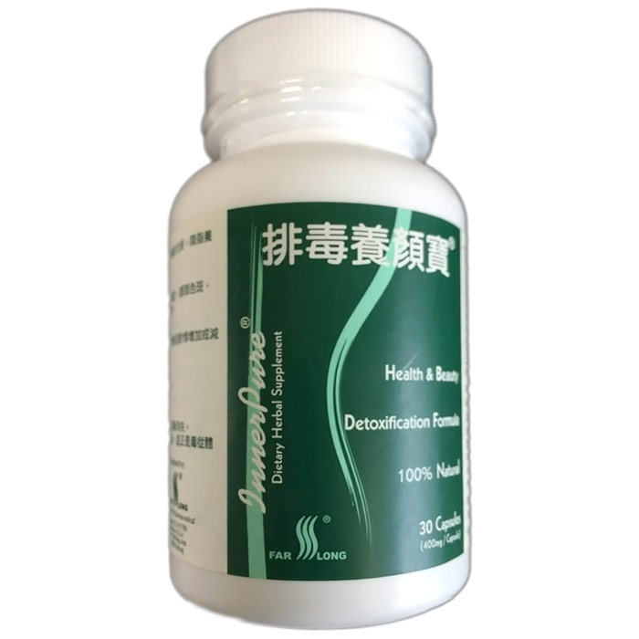 InnerPure 400 mg, Natural Detoxification Formula, 30 Capsules, Far Long