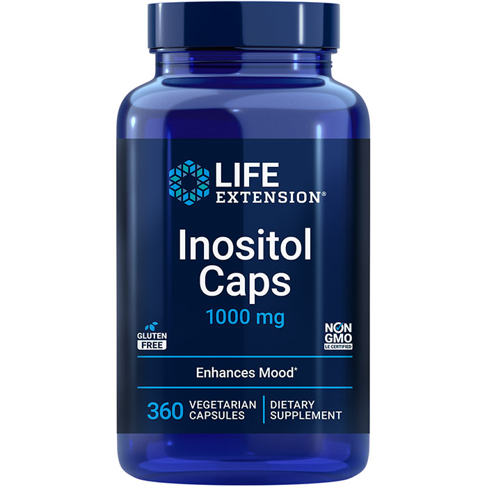 Inositol Caps 1000 mg, 360 Vegetarian Capsules, Life Extension