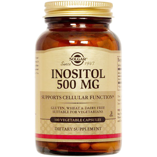 Inositol 500 mg, 100 Vegetable Capsules, Solgar