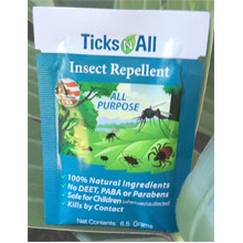 Insect Repellent All Purpose Wipes, 6 ct, Ticks-N-All