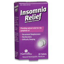 Insomnia Relief 60 tabs, NatraBio (Natra-Bio)
