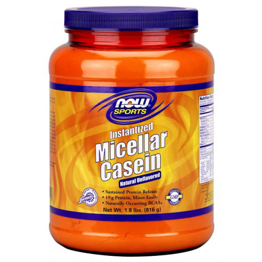 Instantized Micellar Casein, Natural Unflavored, 1.8 lb, NOW Foods
