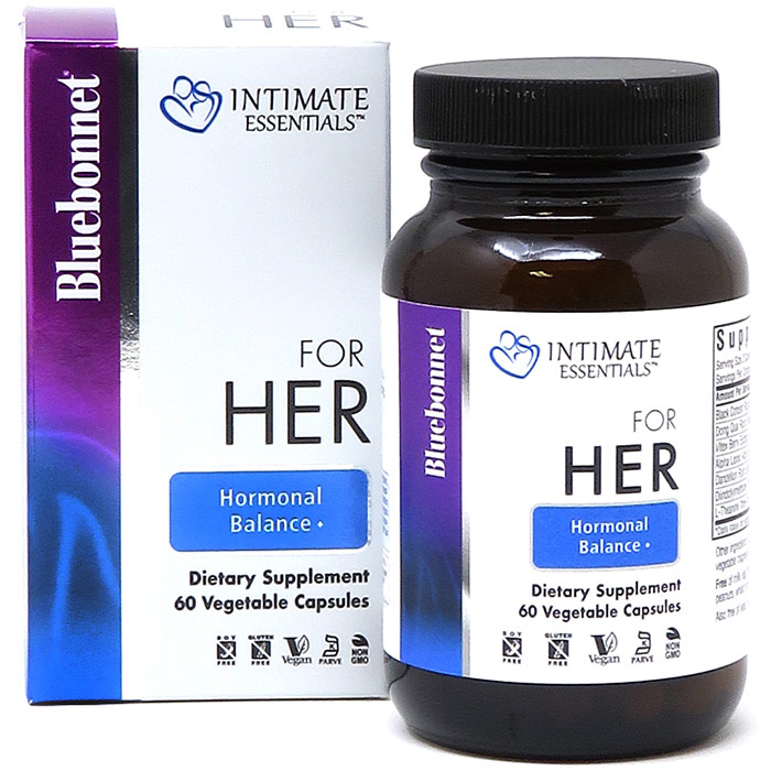 Intimate Essentials For Her Hormonal Balance, 60 Vegetable Capsules, Bluebonnet Nutrition
