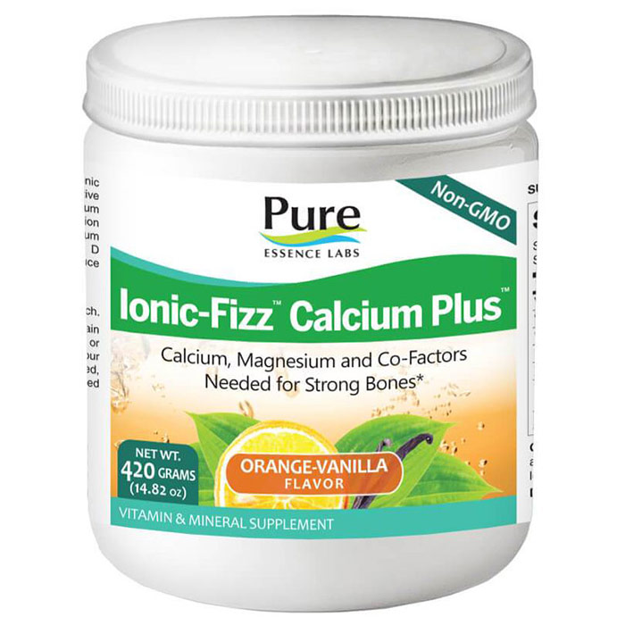 Ionic-Fizz Calcium Plus Powder - Orange Vanilla, 420 g, Pure Essence Labs