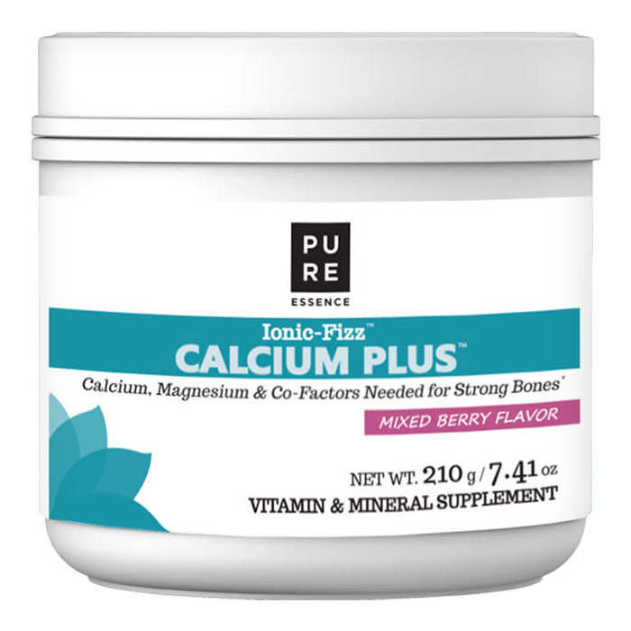 Ionic-Fizz Calcium Plus Powder - Mixed Berry, 210 g, Pure Essence Labs
