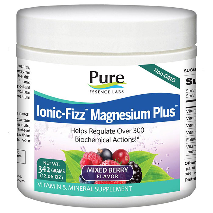 Ionic-Fizz Magnesium Plus Powder - Mixed Berry, 342 g, Pure Essence Labs