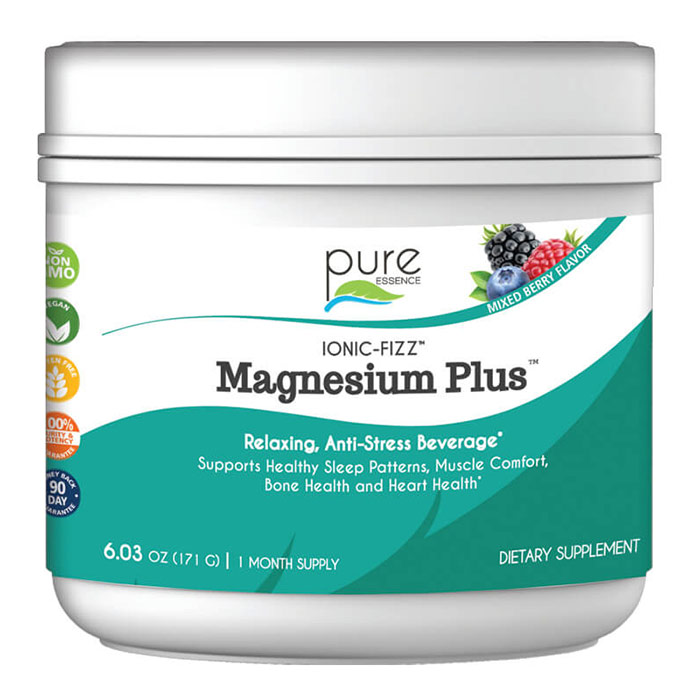 Ionic-Fizz Magnesium Plus Powder - Mixed Berry, 171 g, Pure Essence Labs