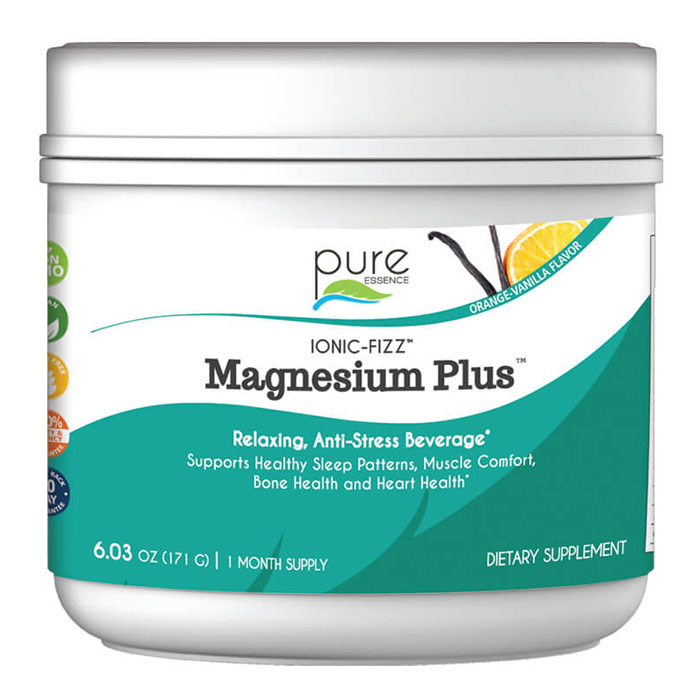 Ionic-Fizz Magnesium Plus Powder - Orange Vanilla, 171 g, Pure Essence Labs