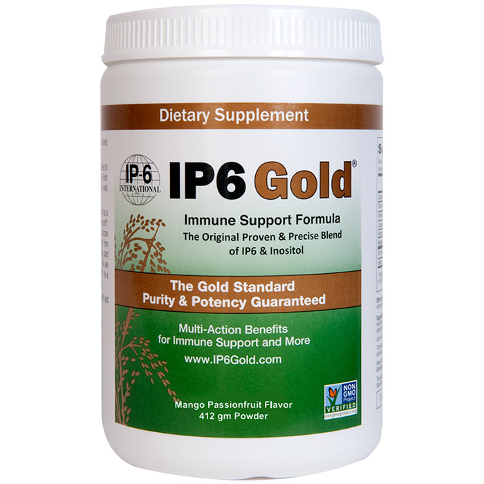 IP6 Gold Powder, Immune Support Formula, Tropical Fruit Flavor, 14.6 oz, IP-6 International