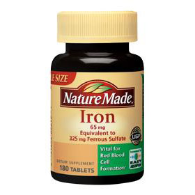 Iron 65 mg, 180 Tablets, Nature Made