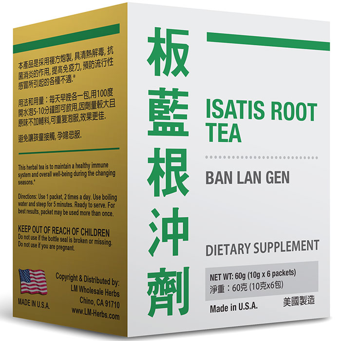 Isatis Root Tea (Ban Lan Gen), 10 g x 6 Packets, Naturally TCM