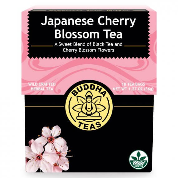 Japanese Cherry Blossom Tea, 18 Tea Bags, Buddha Teas