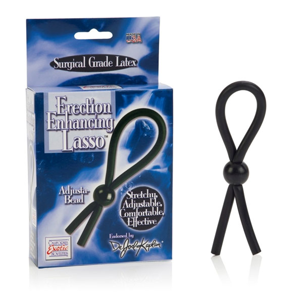 Dr. Joel Kaplan Erection Enhancing Lasso Ring - Black, California Exotic Novelties